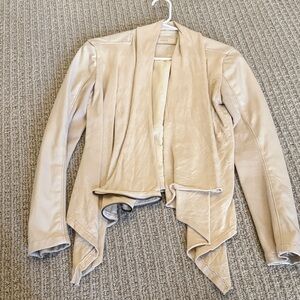 Blank NYC Cream Leather Jacket